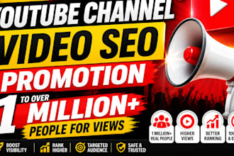 shoutout USA youtube channel spanish video SEO promotion to 1 million views