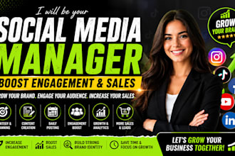 be your social media marketing expert social media manager boost engagement