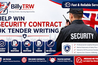 help win security contract UK tender writing pqq sq itt response safety plans