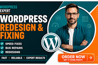 redesign and fix your wordpress website professionally