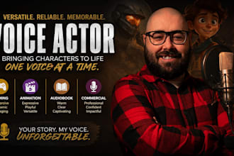 provide professional studio quality voiceover for commercial promo and narration