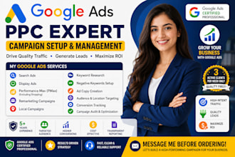 manage google ads PPC campaign for ecommerce and local business