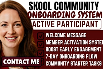 create onboarding and member activation system for your skool community