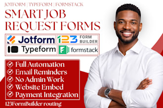 create jotform estimate typeform data formstack 123formbuilder job request forms
