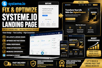 fix micro landing page optimize digital one page product design on systemeio
