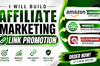 build affiliate marketing link promotion amazon website clickbank affiliate