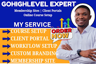 build gohighlevel membership site client portal ghl custom fields online course