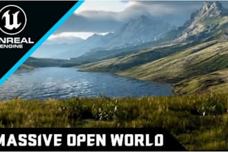 create open world environments and landscapes in unreal engine 5