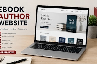 design author website, ebook website, book author website, ebook landing page
