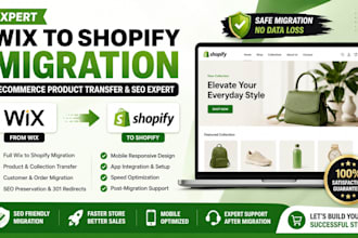 do wix to shopify migration ecommerce website product transfer SEO specialist