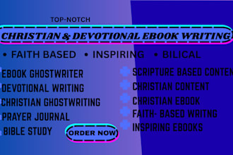 write inspiring faith based ebooks and devotionals