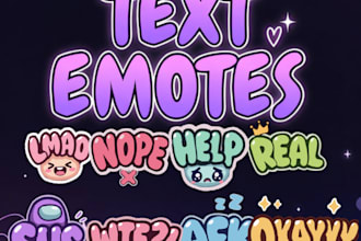 create cute kawaii twitch and discord text emotes