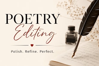 line edit and refine your poetry professionally