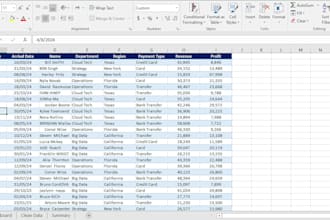 fix and format excel data