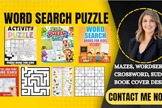 create word search puzzle book sudoku crossword mazes and activity book for kdp
