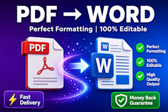 convert PDF to word or word to PDF with perfect formatting