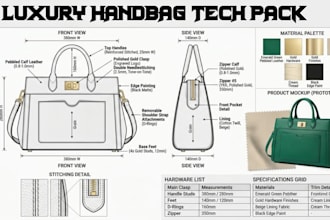 create tech pack for backpack handbag wallet luggage and accessories