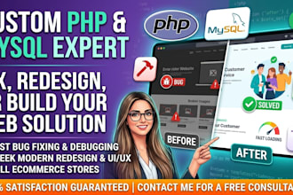 fix PHP errors, redesign or modernize PHP website