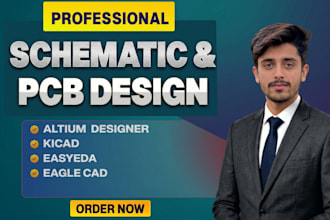 design schematic and pcb in altium, eagle, easyeda, kicad