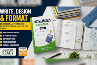 write, design and format educational textbooks, kids workbooks for amazon KDP