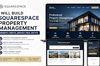 build squarespace property management website rental service website real estate