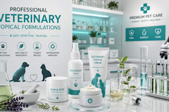 develop professional veterinary topical formulations for pet care