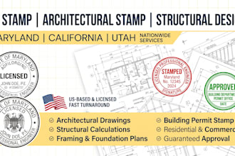 pe stamp architectural stamp and structural design maryland california utah