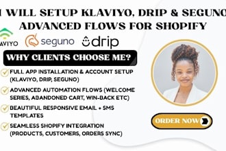 setup advanced klaviyo email marketing sale flows for shopify via drip or seguno