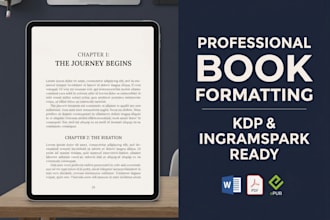format your book for KDP and ingramspark print ready