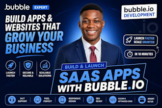 bubble io saas, ai web app, startup mvp as bubble developer