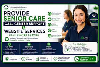 provide senior care call center support and website services call center service