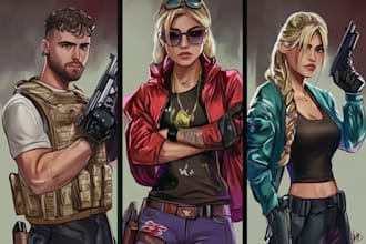draw gta style vector cartoon portrait from your photo
