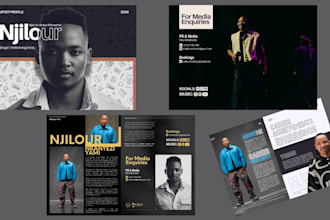 design professional artist epk or speaker one sheet electronic press kit