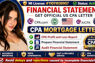 write CPA letter, audit financial statement, CPA mortgage letter, comfort letter