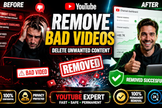 delete youtube video, remove bad video about your business
