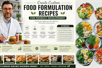 create custom food formulation recipes for product development