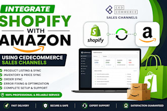 integrate amazon with shopify using cedcommerce sales channel