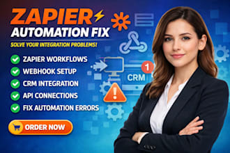 fix zapier automation, webhook, CRM and integration issues for your business