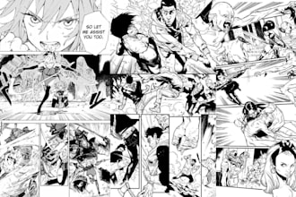 draw anime nsfw comic pages manga comic illustration character design mangaka