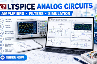 simulate analog circuits in ltspice, amplifiers, filters and schematics
