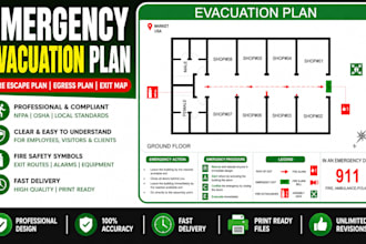 design emergency evacuation plan fire escape plan and egress plan