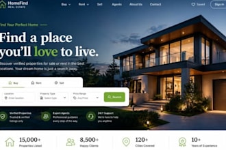 design squarespace property management website real estate agency website