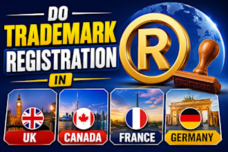 do trademark registration in the UK, canada, france and germany