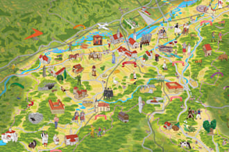 create a custom tourist map airbnb guest map city map or road trip map