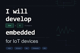 develop embedded firmware in c plus plus and c for iot devices