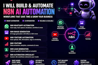 be your n8n automation specialist for whatsapp, youtube, leads and ai workflows