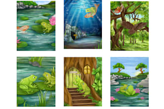 draw cartoon children book illustrations