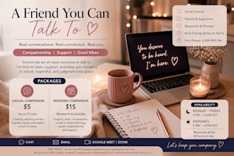 be your supportive online companion and listening friend
