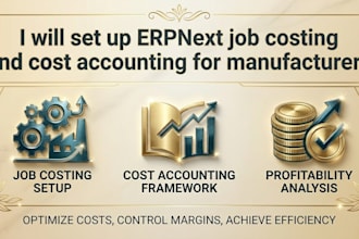 set up erpnext job costing and cost accounting for manufacturers