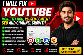 fix youtube monetization issues reused content retention SEO channel growth